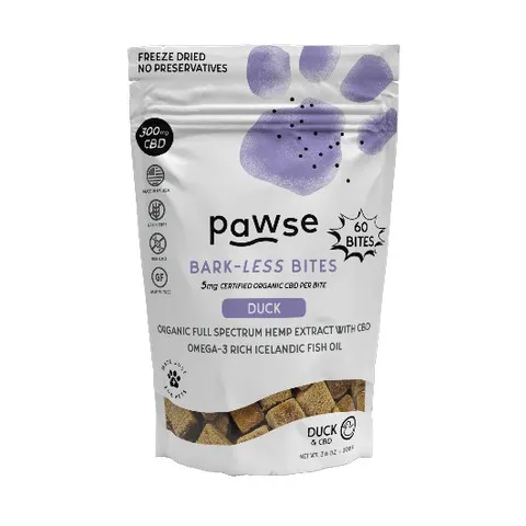 1ea 60pc Pawse 300mg Duck Bark-Less Bites - Healing/First Aid